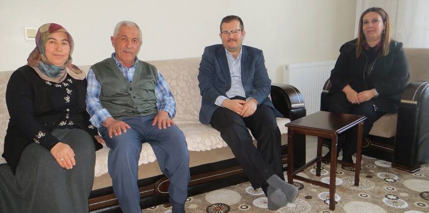 Kaymakam Kökçü Kıbrıs gazisini ziyaret etti