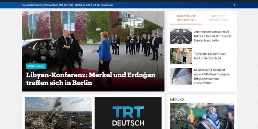 Almanca Dijital Haber Platformu Trt Deutsch Test Yayınında