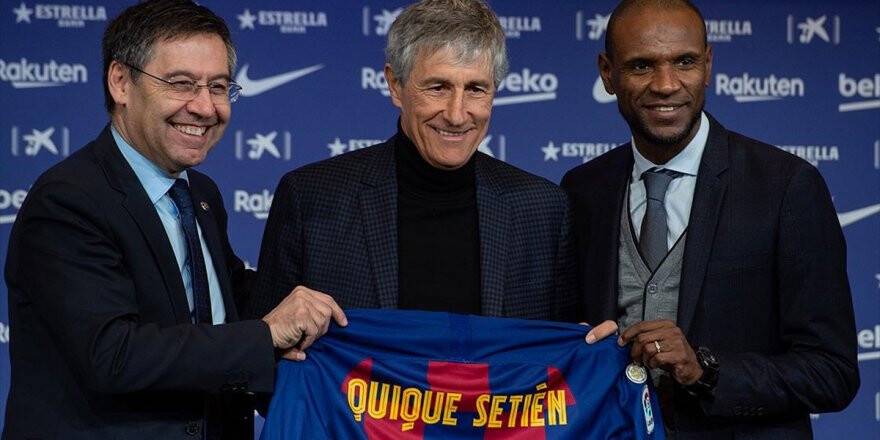 Barcelona Yeni Teknik Direktörü Quique Setien'i Tanıttı