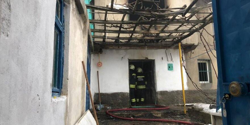 Hüyük’te ev yangını