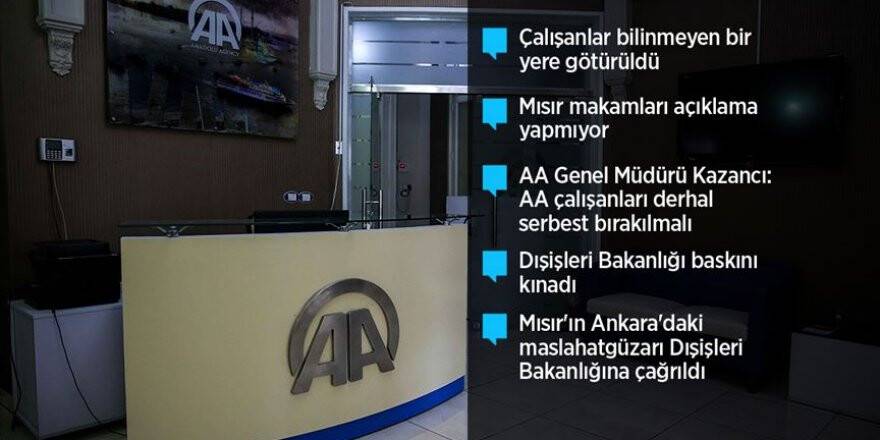 Mısır polisi AA Kahire ofisini basarak dört çalışanı gözaltına aldı