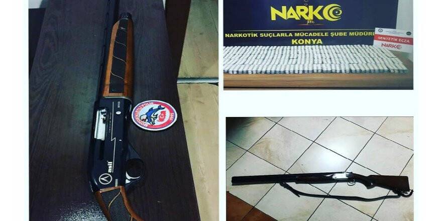 Konya’da uyuşturucu hap ele geçirildi