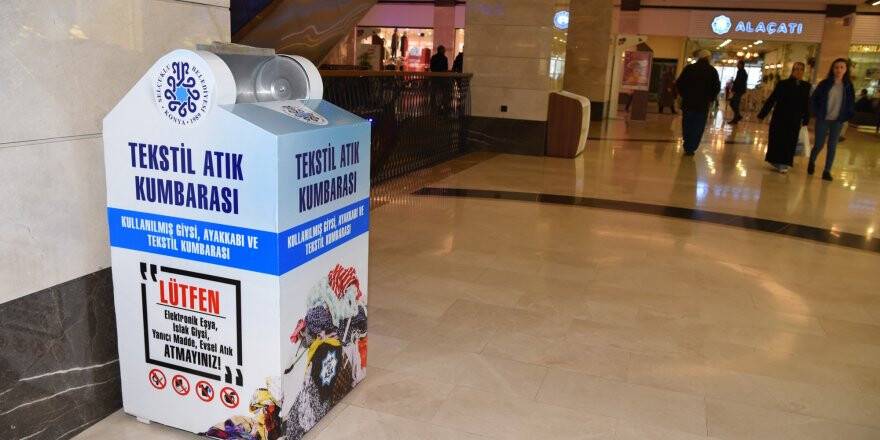 Selçuklu’dan Sıfır Atık Projesine Tekstil Atık Kumbarasıyla destek
