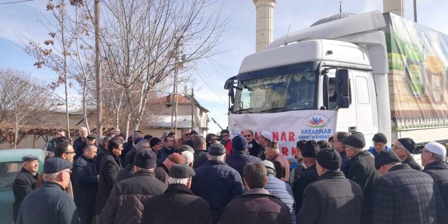 Karapınar'dan İdlib'e Yardım Tırı Yola Çıktı
