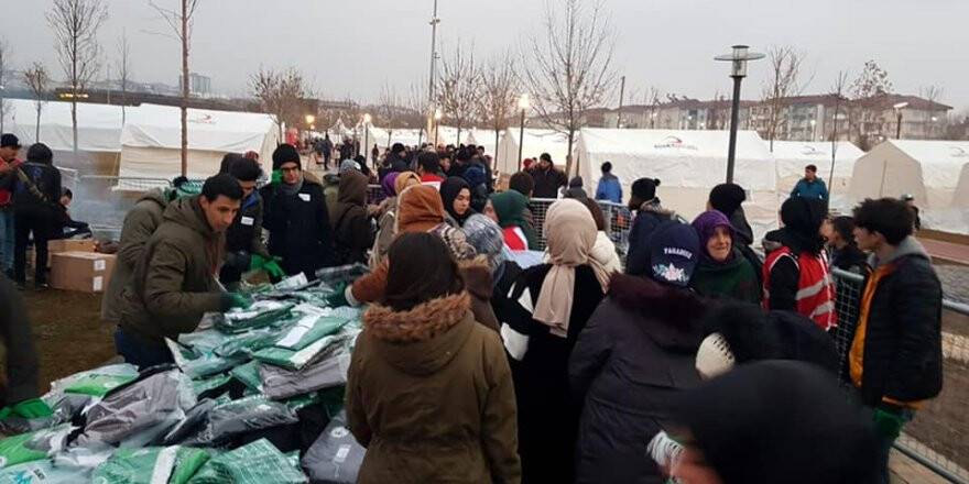 Yardımlar dağıtıldı