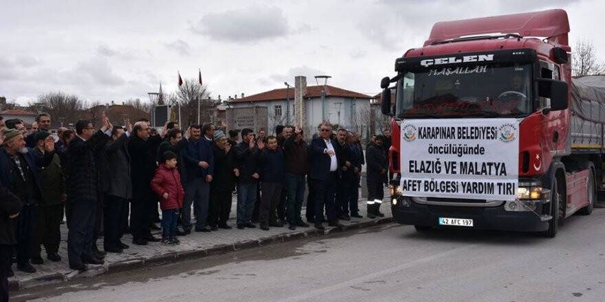 Karapınar'dan Deprem Bölgesine Yardım Tırı