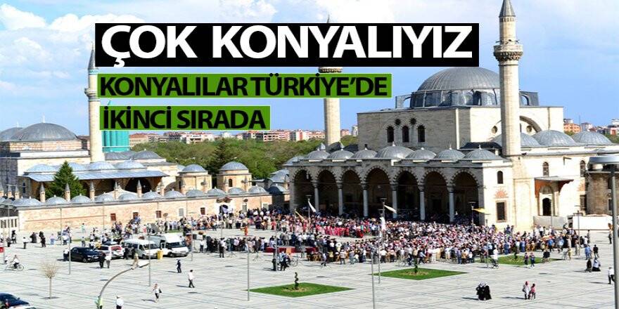 KONYALILAR TÜRKİYE’DE İKİNCİ SIRADA