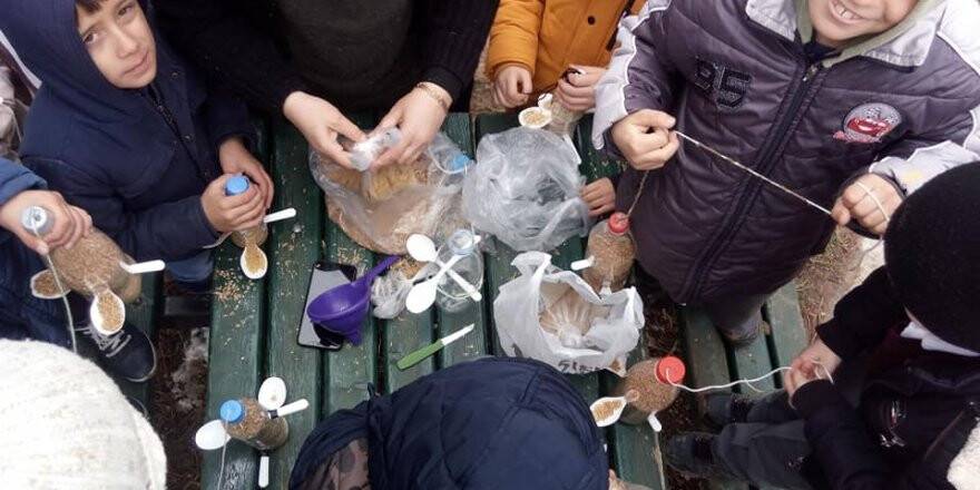 Beyşehir'de Kuşlar İçin "Askıda Yem" Uygulaması
