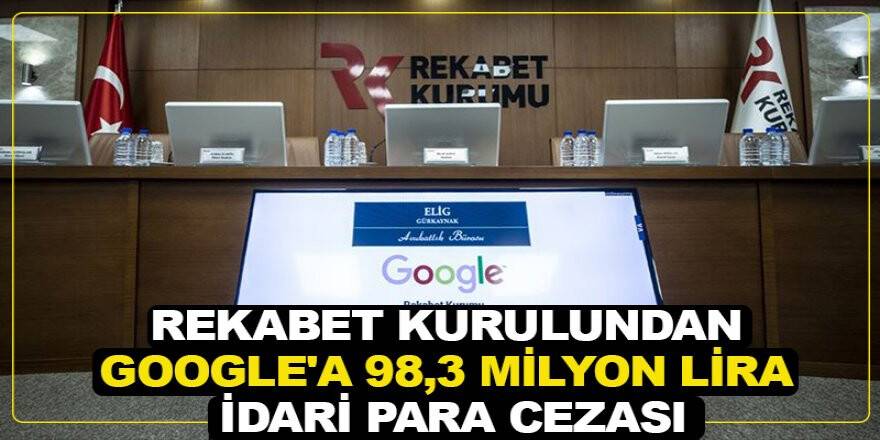 Rekabet Kurulundan Google'a 98,3 Milyon Lira İdari Para Cezası