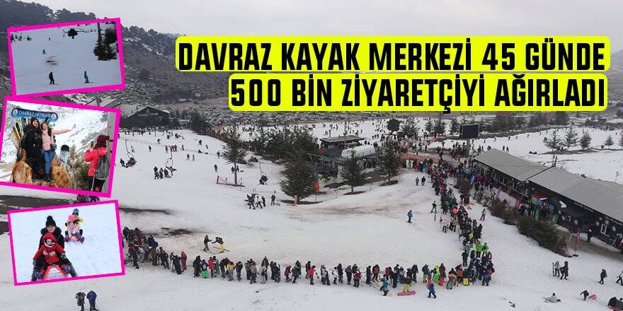 Davraz Kayak Merkezi 45 Günde 500 Bin Ziyaretçiyi Ağırladı