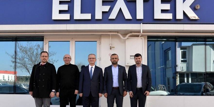 Rektör Özçelik’ten, Elfatek Elektronik’e Ziyaret