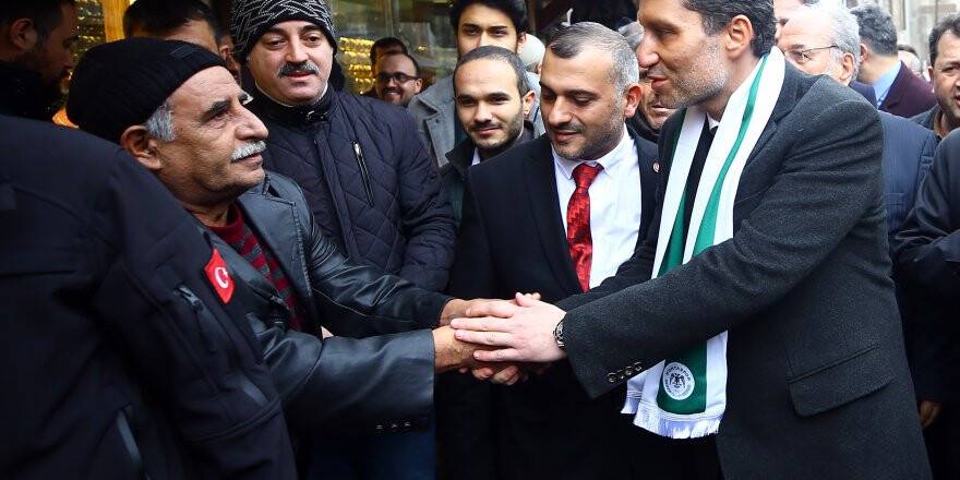 Yeniden Refah Partisi Genel Başkanı Erbakan'dan Konya'da Esnaf Ziyareti