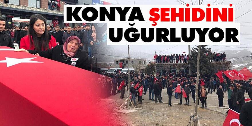 Konya Şehidini Uğurluyor
