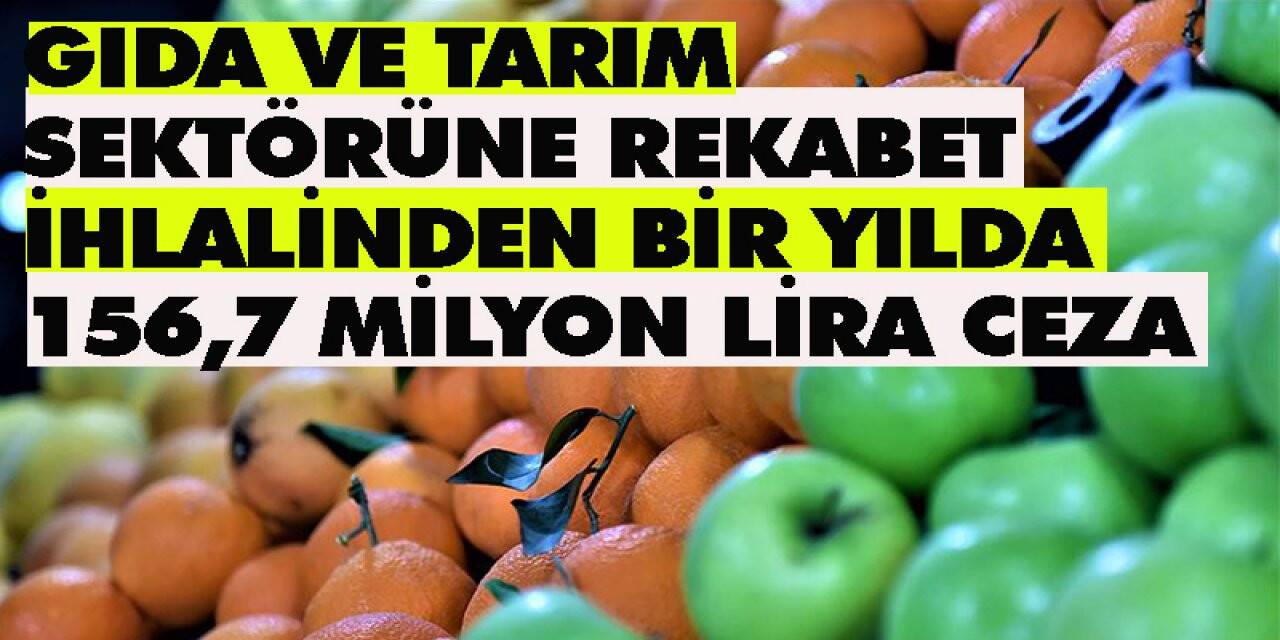 Gıda ve tarım sektörüne rekabet ihlalinden bir yılda 156,7 milyon lira ceza