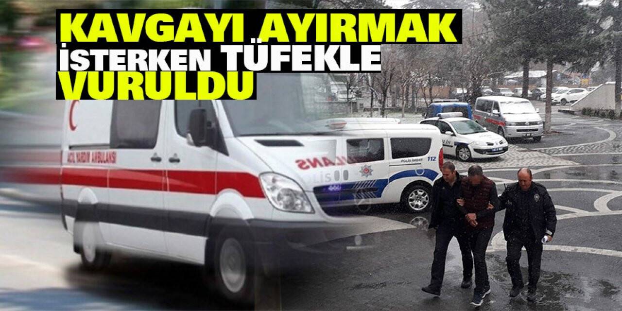 Kavgayı ayırmak isterken tüfekle vuruldu