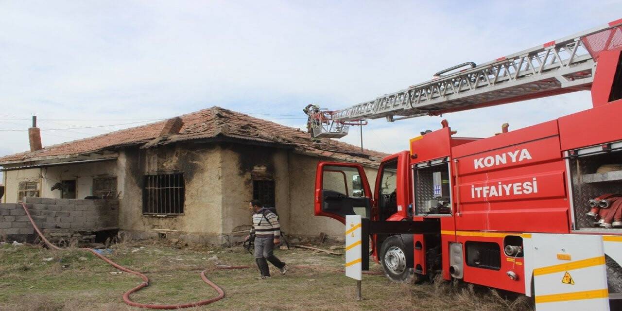 Karapınar'da Ev Yangını