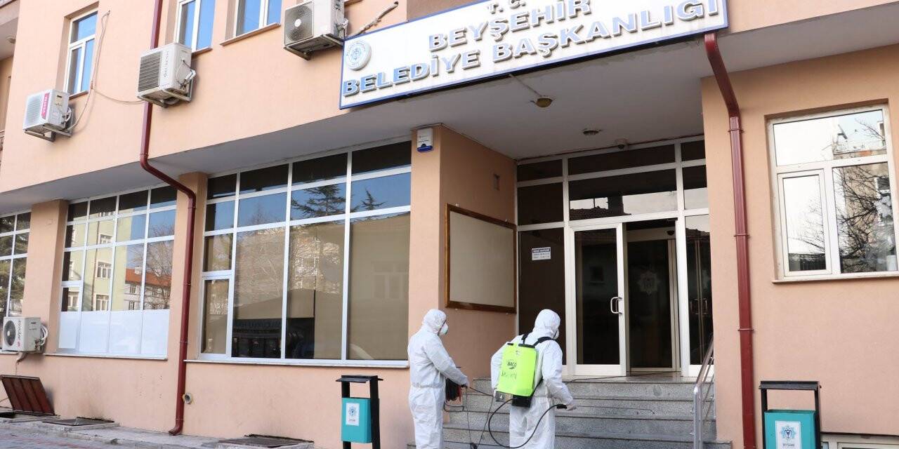 Beyşehir'de Koronavirüse Karşı Dezenfekte Çalışmaları