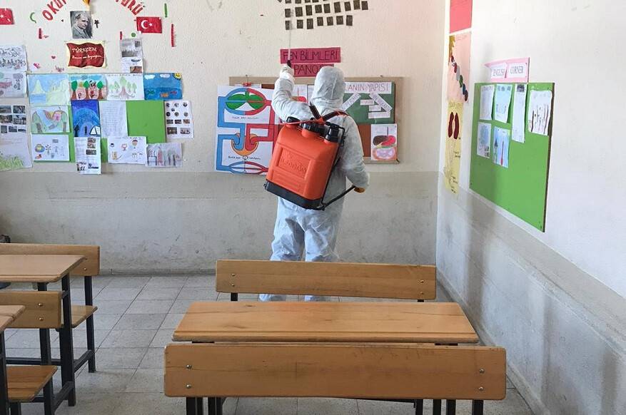 Hüyük’te dezenfekte çalışmaları