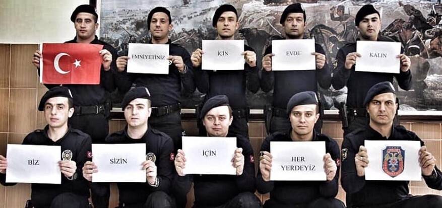 Emniyetiniz için evde kalın Biz sizin için her yerdeyiz