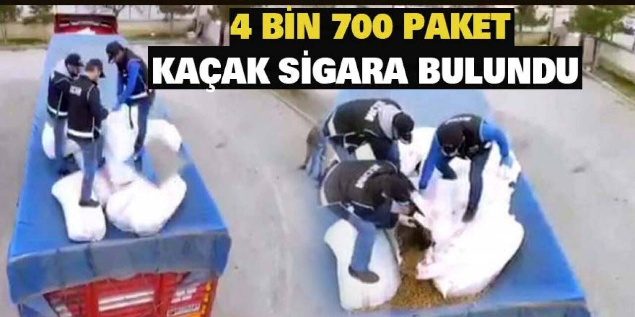 4 bin 700 paket kaçak sigara bulundu