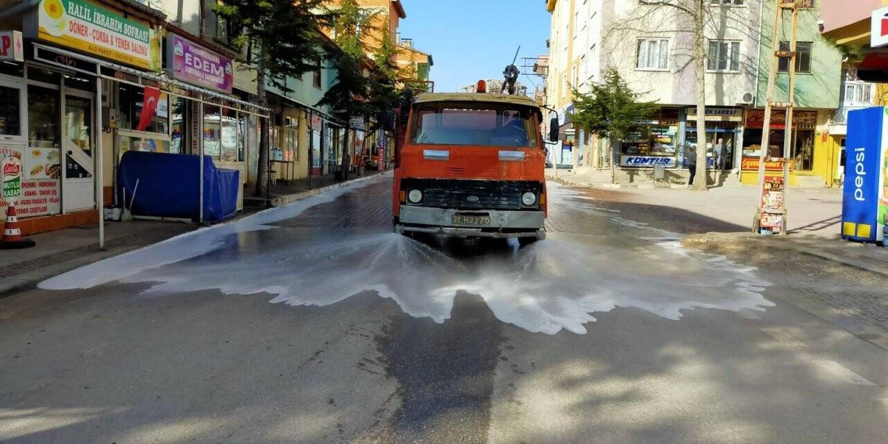 Hüyük belediyesinden dezenfekte çalışmaları