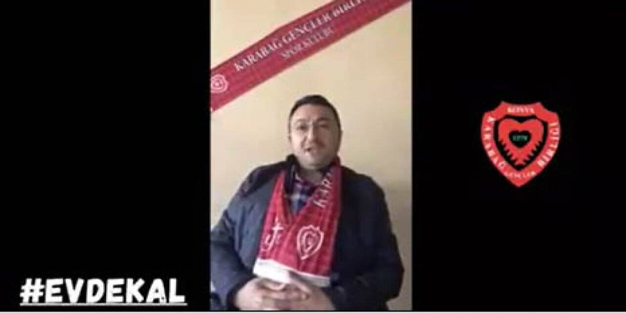 Karabağ Gençlerbirliği #Evdekal dedi