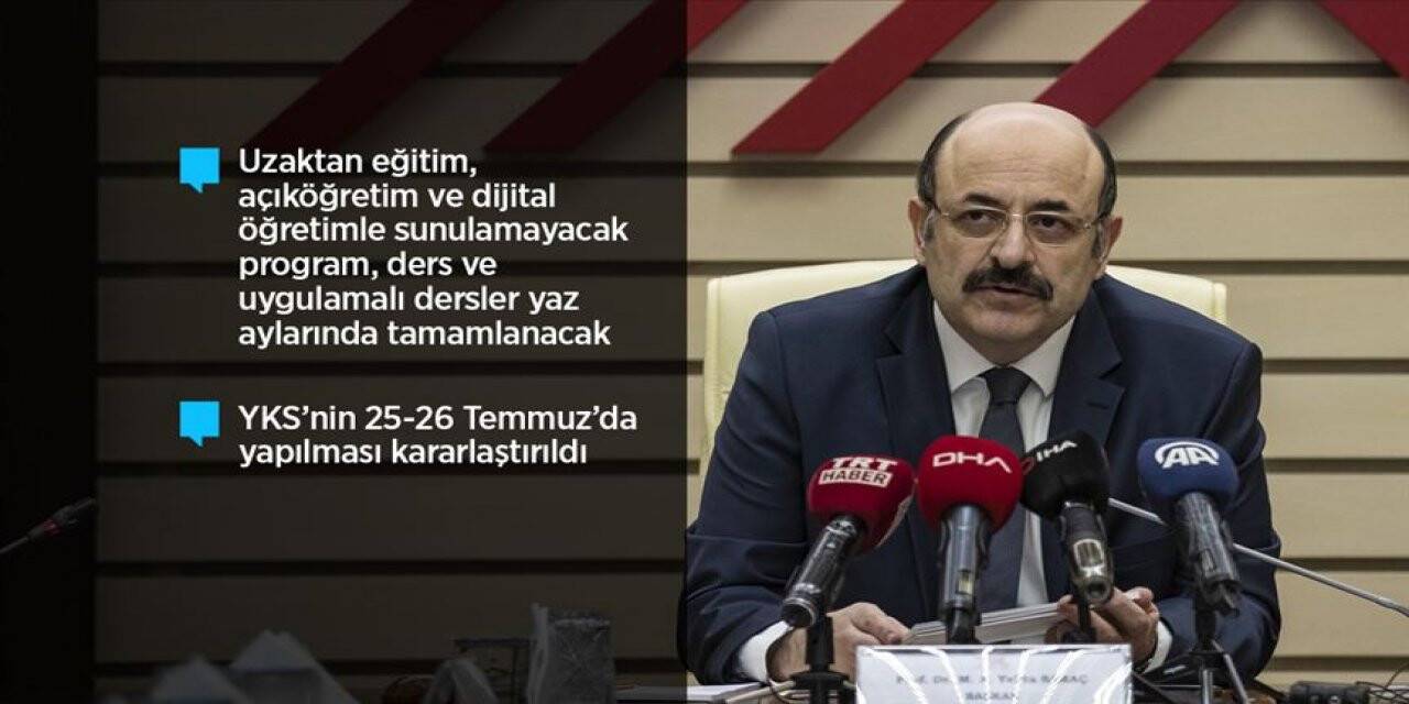 YÖK Başkanı Saraç: Üniversitelerde bahar döneminde yüz yüze eğitim yapılmayacak