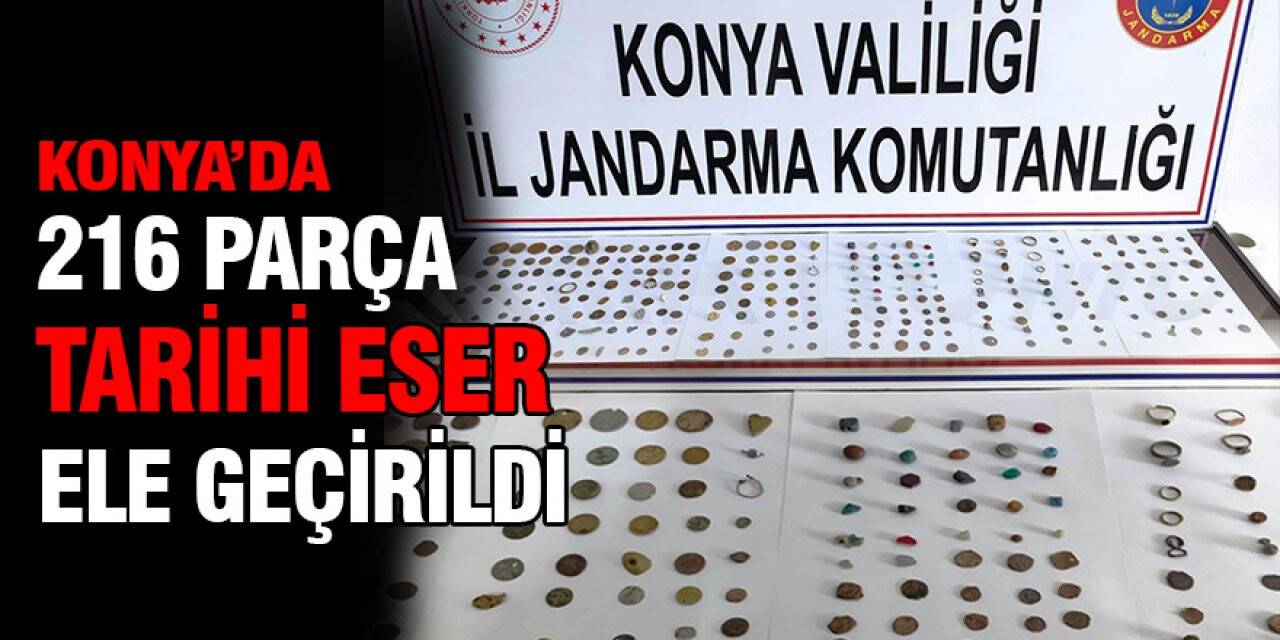 Konya’da  216 parça tarihi eser ele geçirildi