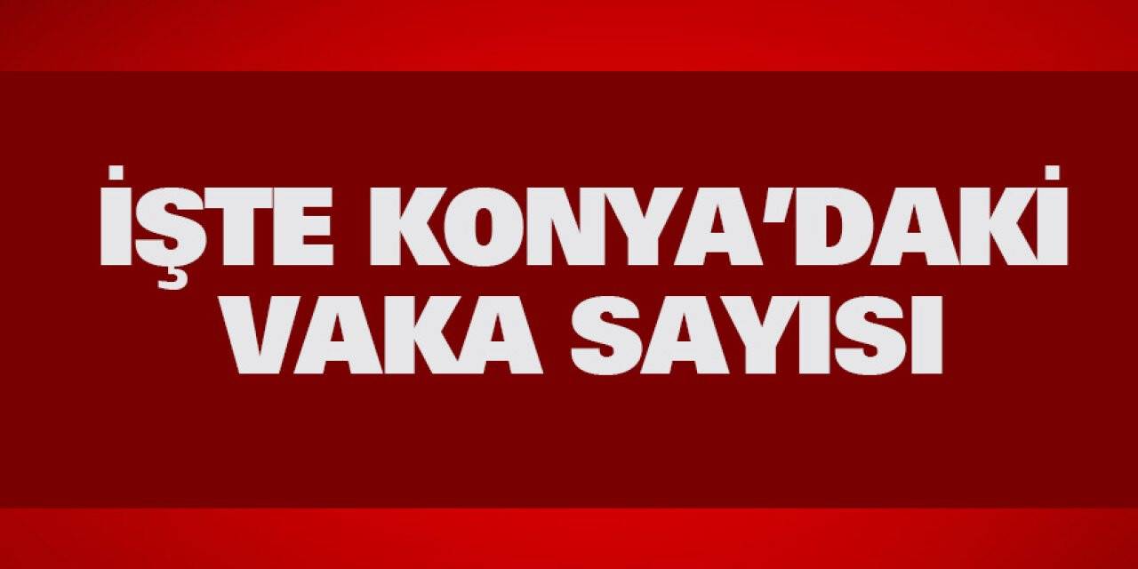 İşte Konya’daki vaka sayısı