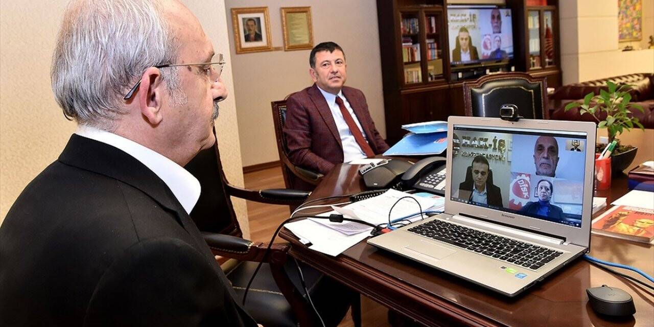 Kılıçdaroğlu, Türk-iş, Hak-iş Ve Disk Yöneticileriyle Telekonferansla Görüştü