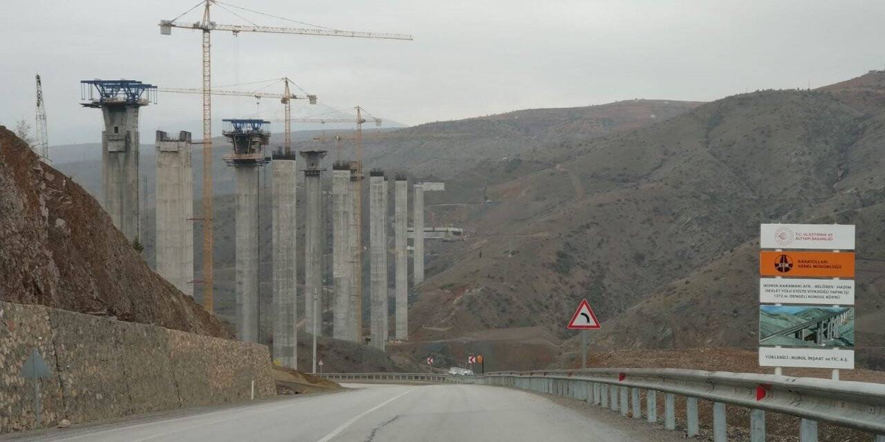 Eğiste Viyadüğü'nde çalışmalar sürüyor