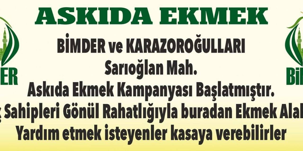 Bozkır İlçesinde Askıda Ekmek Projesi Başladı