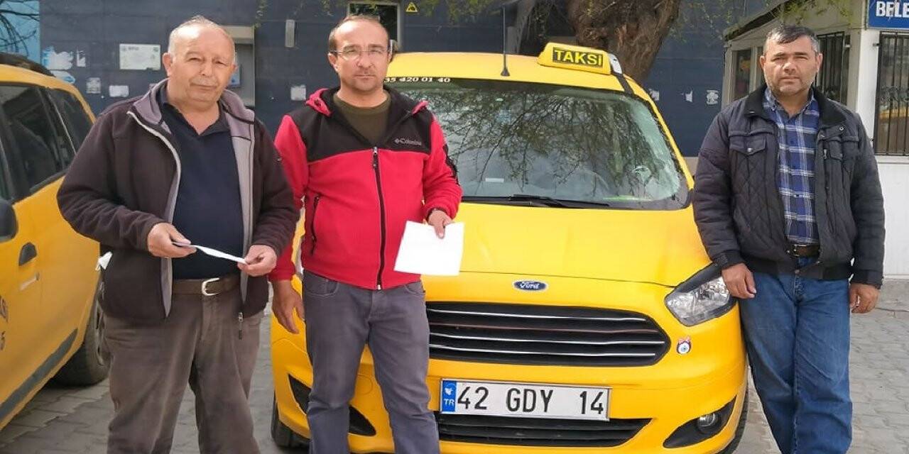 Konya'da Taksicilerden Milli Dayanışma Kampanyası'na Destek