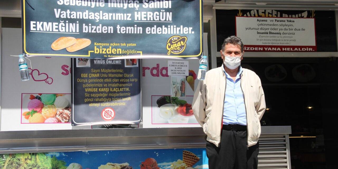 Buca'da ihtiyacı olana ücretsiz en taze, en sıcak ekmek