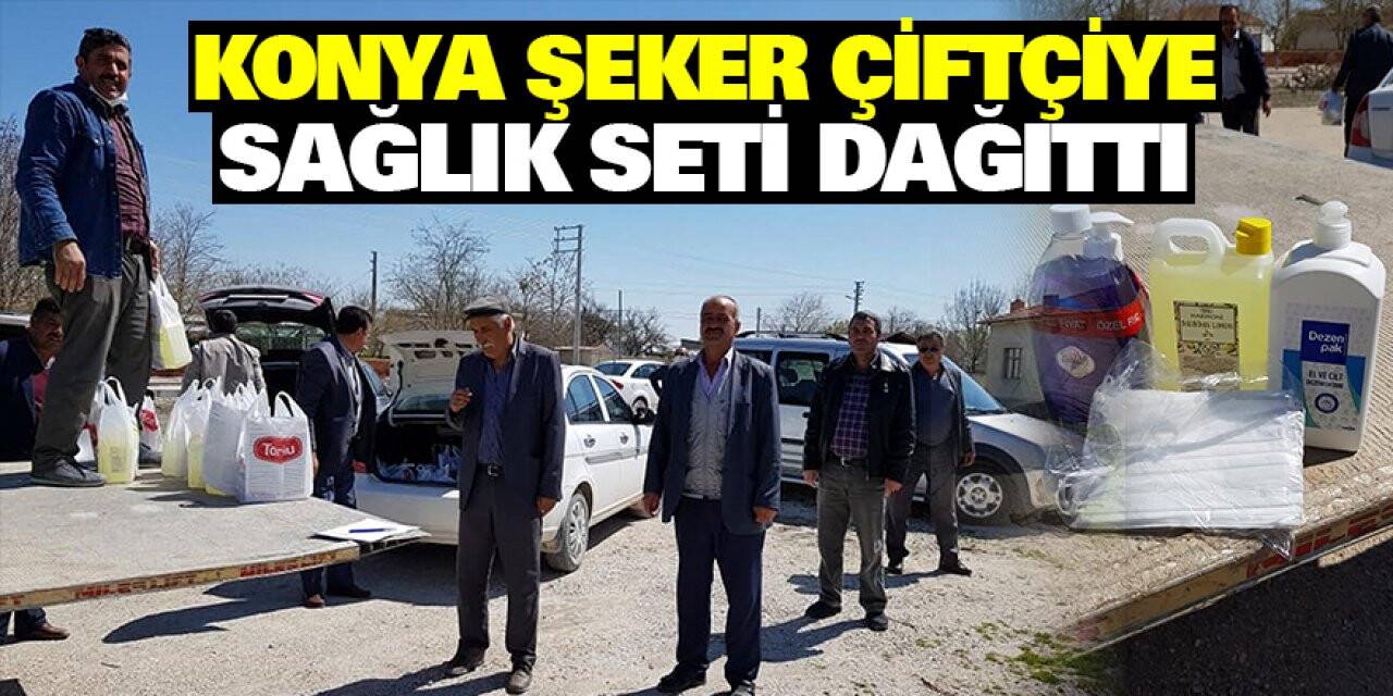 Konya Şeker çiftçiye sağlık seti dağıttı