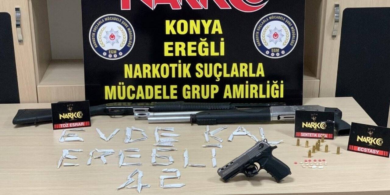 Konya’da Uyuşturucu Operasyonu : 5 Tutuklama