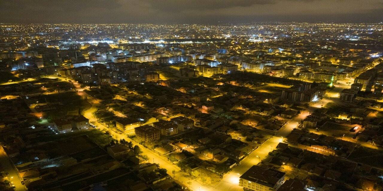 Konya'da Cadde Ve Sokaklar Havadan Görüntülendi