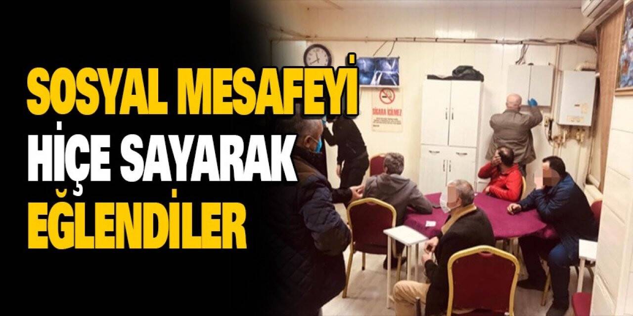 Sosyal mesafeyi hiçe sayarak eğlendiler