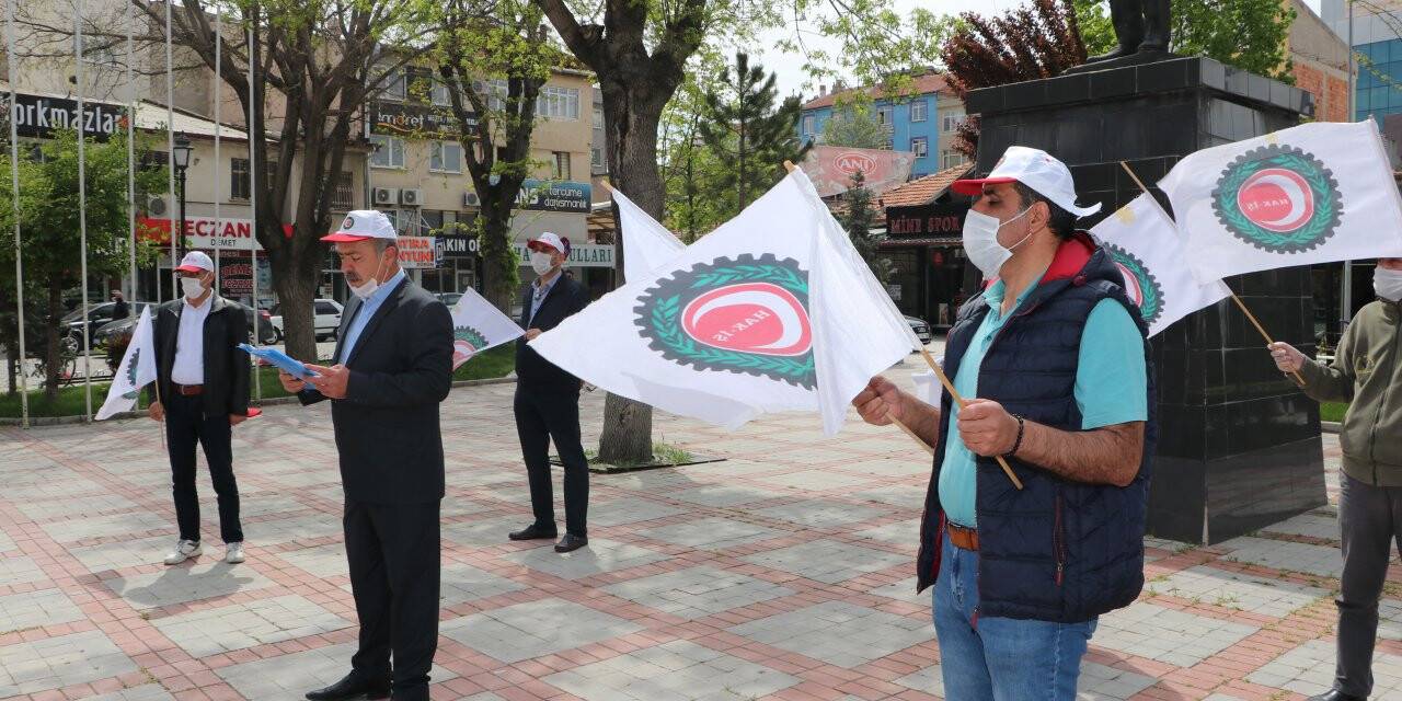 Konya Ve Karaman'da Kovid-19 Tedbirli '1 Mayıs' Kutlaması