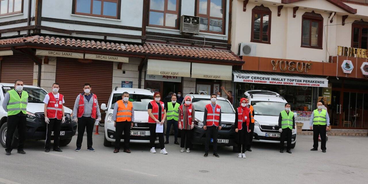 Konya Meram Belediyesinden ihtiyaç sahibi ailelere yardım