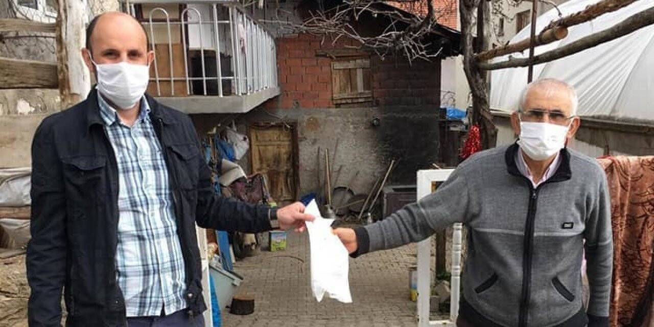 Derebucak'ta kolonya ve maske dağıtımı tamamlandı