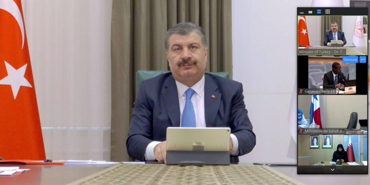 Bakan Koca, DSÖ’ye Türkiye’nin Covid-19 Mücadelesini Anlattı