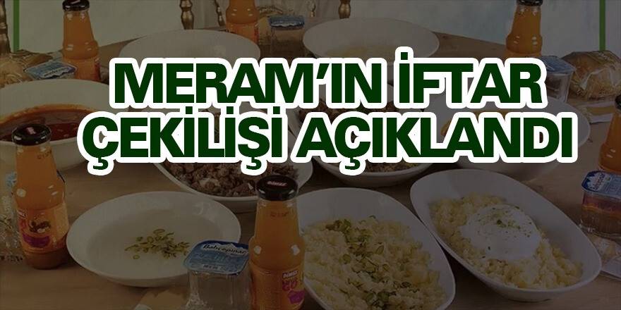 Meram'ın çekilişi açıklandı
