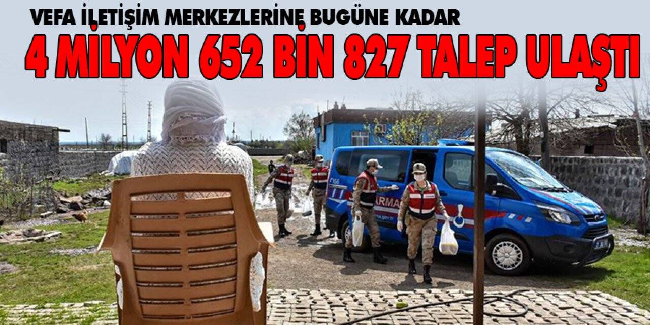 Vefa İletişim Merkezlerine bugüne kadar 4 milyon 652 bin 827 talep ulaştı