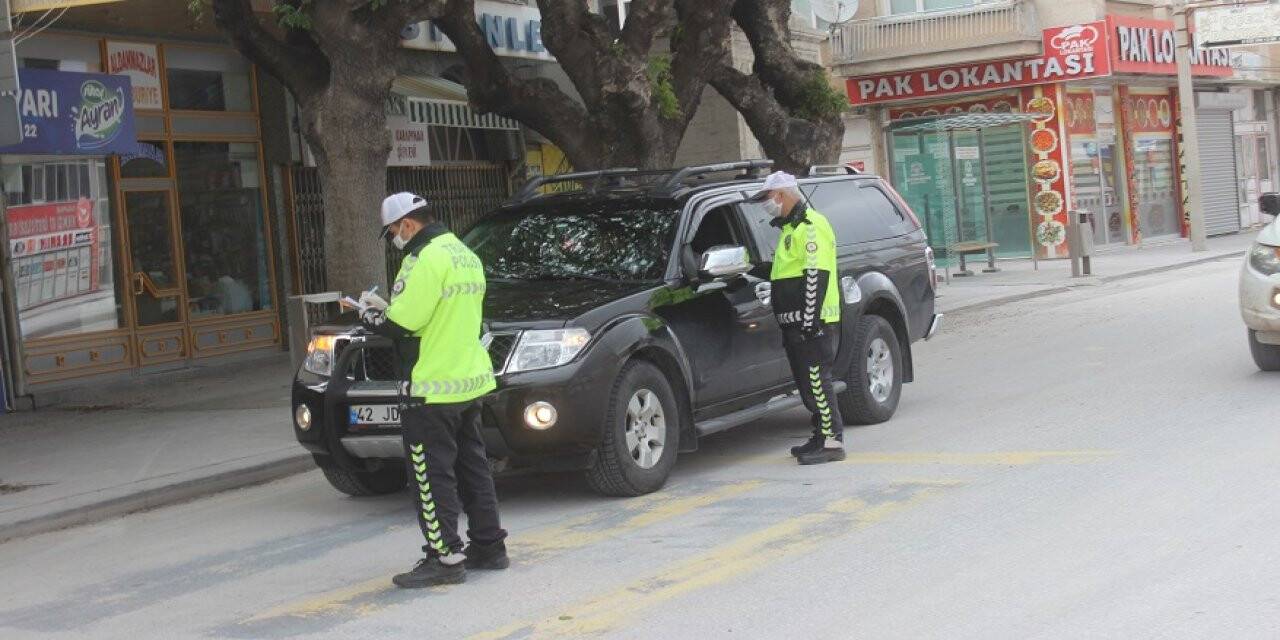 Karapınar'da Sokağa Çıkma Kısıtlamasını İhlal Edenlere Af Yok
