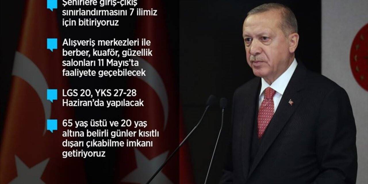 Cumhurbaşkanı Erdoğan: Normal hayata dönüşü kademe kademe başlatacağız
