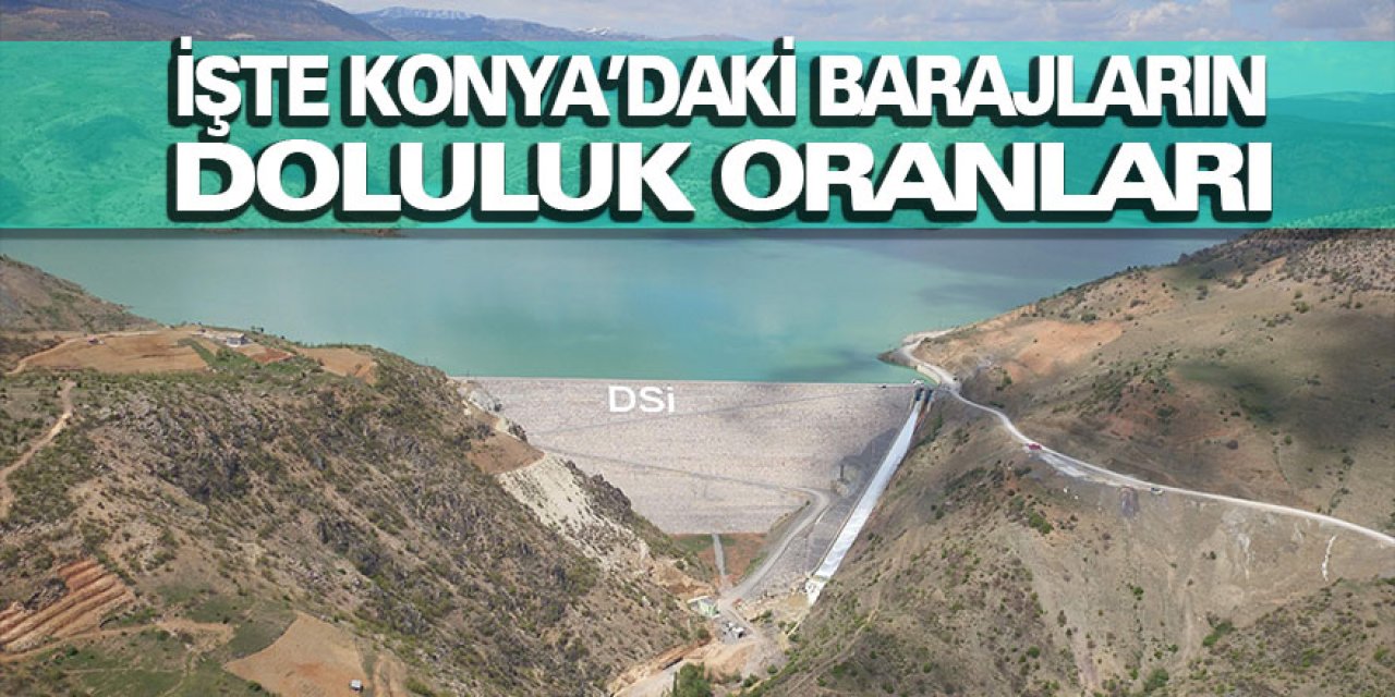 İşte Konya’daki barajların doluluk oranları