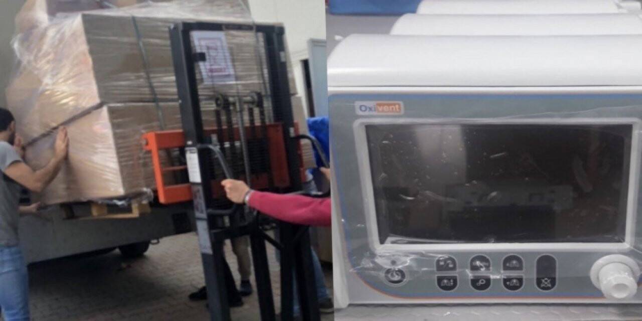 Türkiye'den gönderilen ventilatörler Litvanya'ya ulaştı