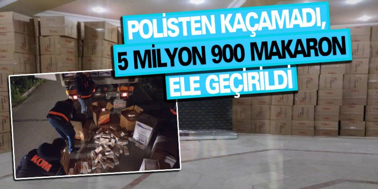 Konya'daki yol kontrolünde 5 milyon 900 adet makaron ele geçirildi
