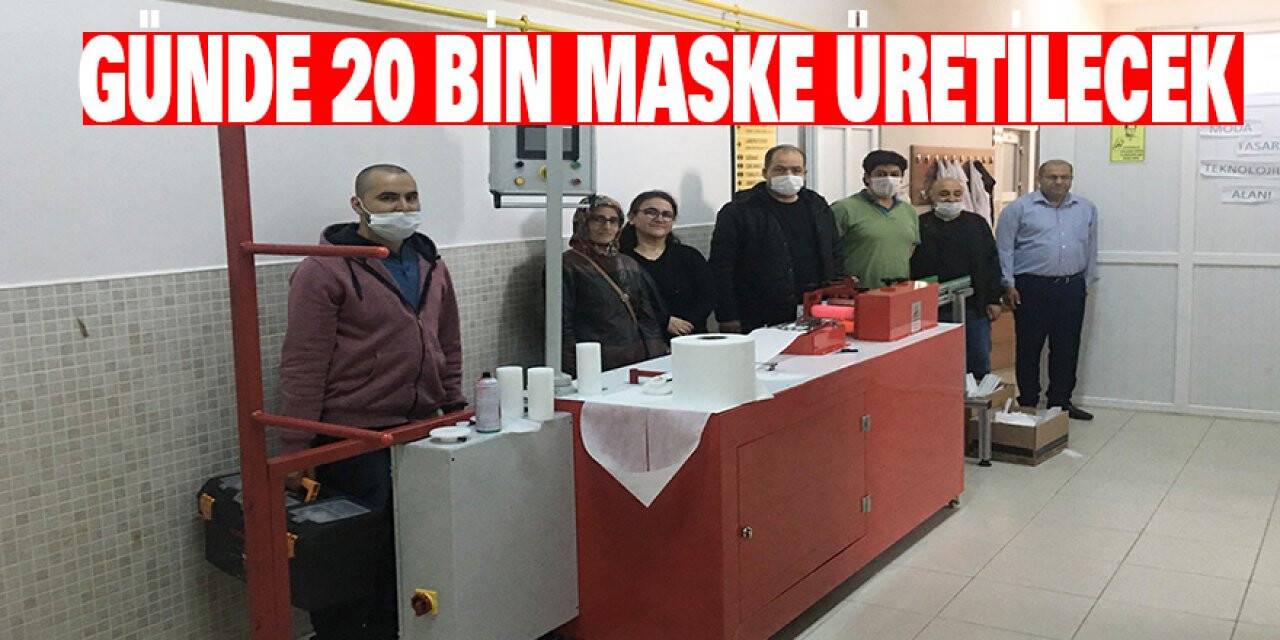 Konya'nın Seydişehir ilçesinde günde 20 bin maske üretilecek